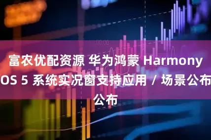 富农优配资源 华为鸿蒙 HarmonyOS 5 系统实况窗支持应用 / 场景公布